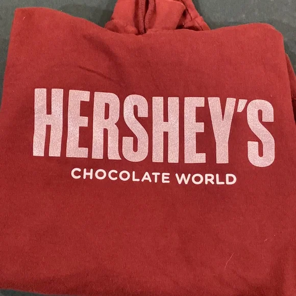 Vintage 90s Hersheys Chocolate World Hoodie Brown Size S - Picture 5 of 5